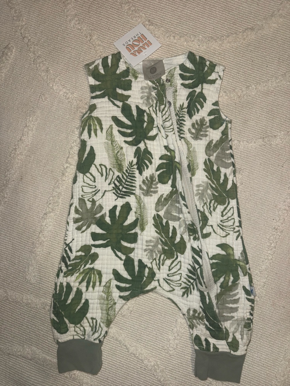 Kids Green Leaf Print Bottoms